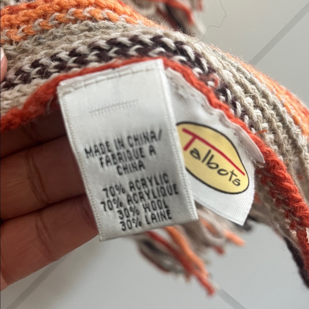 Talbots Multicolor Fringe Scarf - Picture 2 of 3
